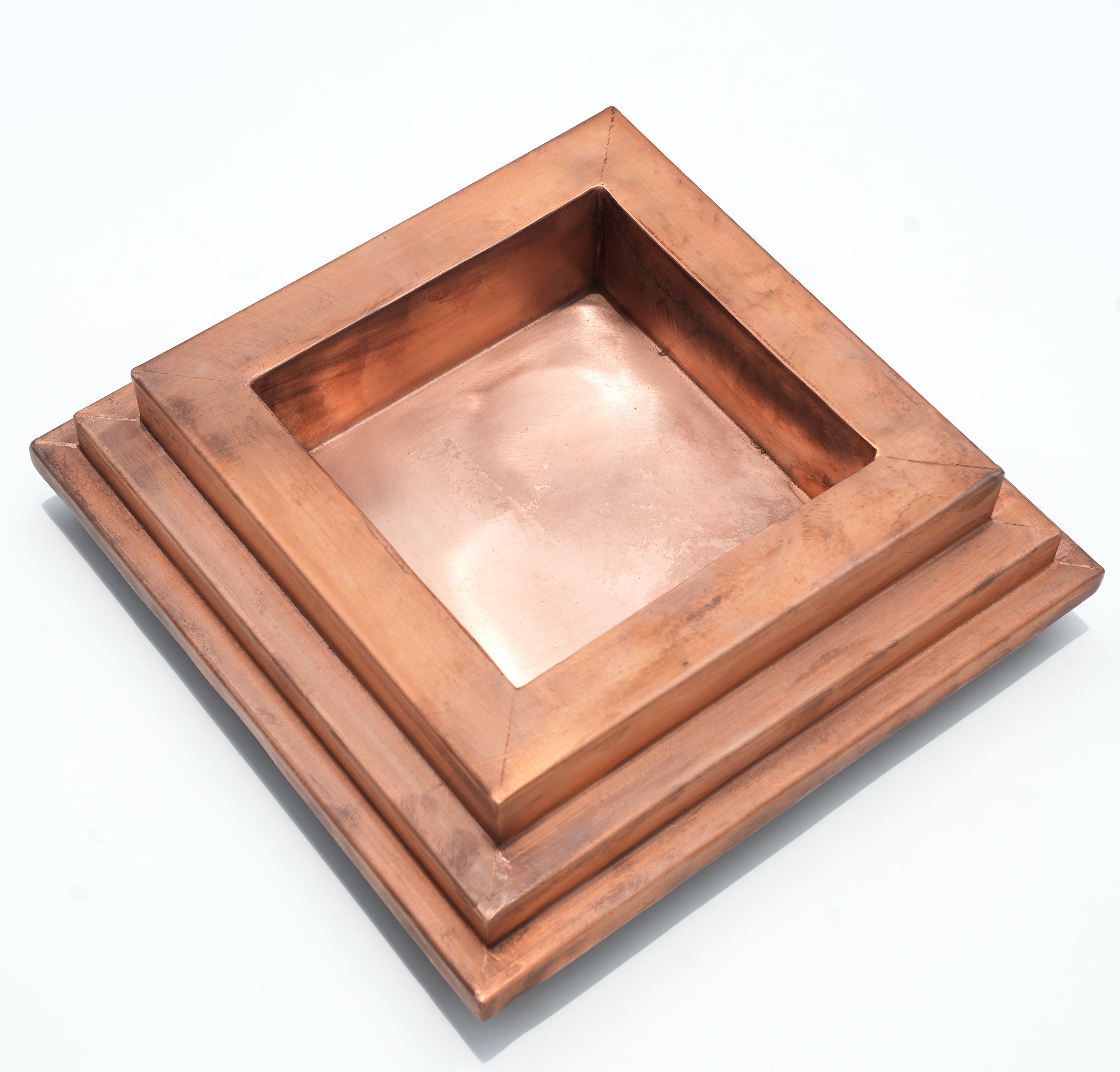 copper hawan kund with stand
