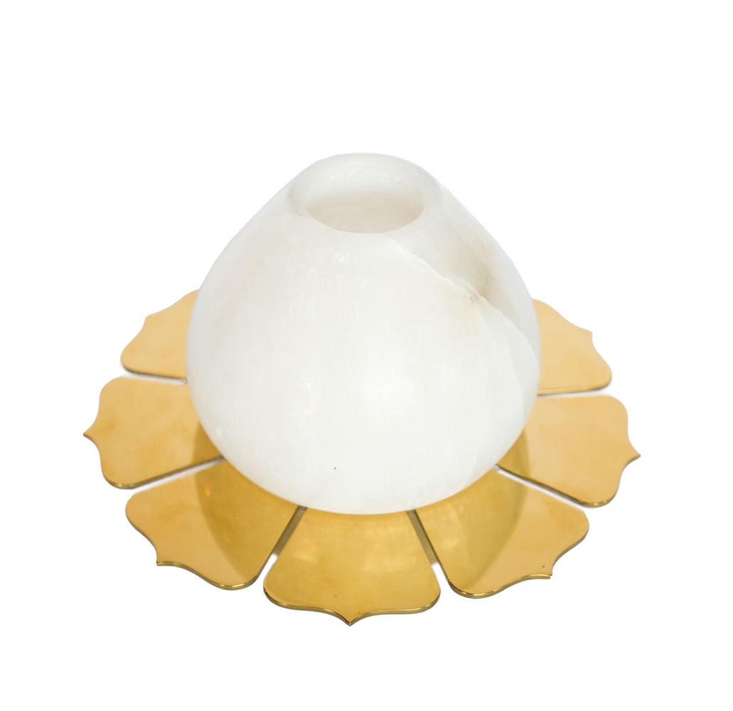 Divine Lotus Marble Tea Light