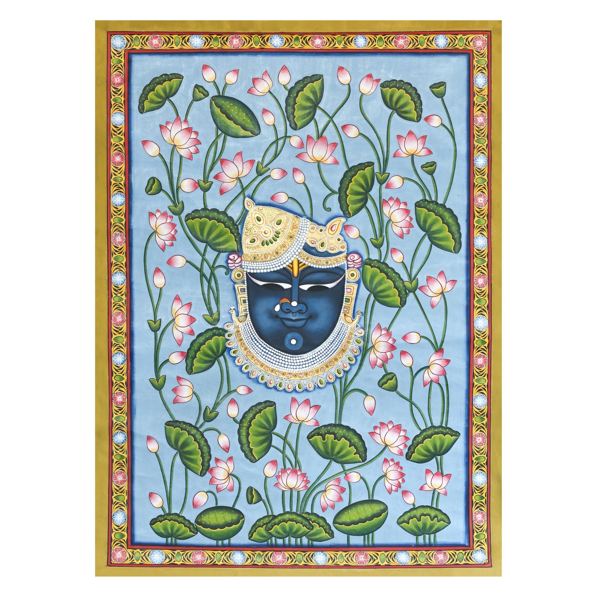 Shrinathji Kamal Darshan Pichwai – Bloom of Divine Serenity