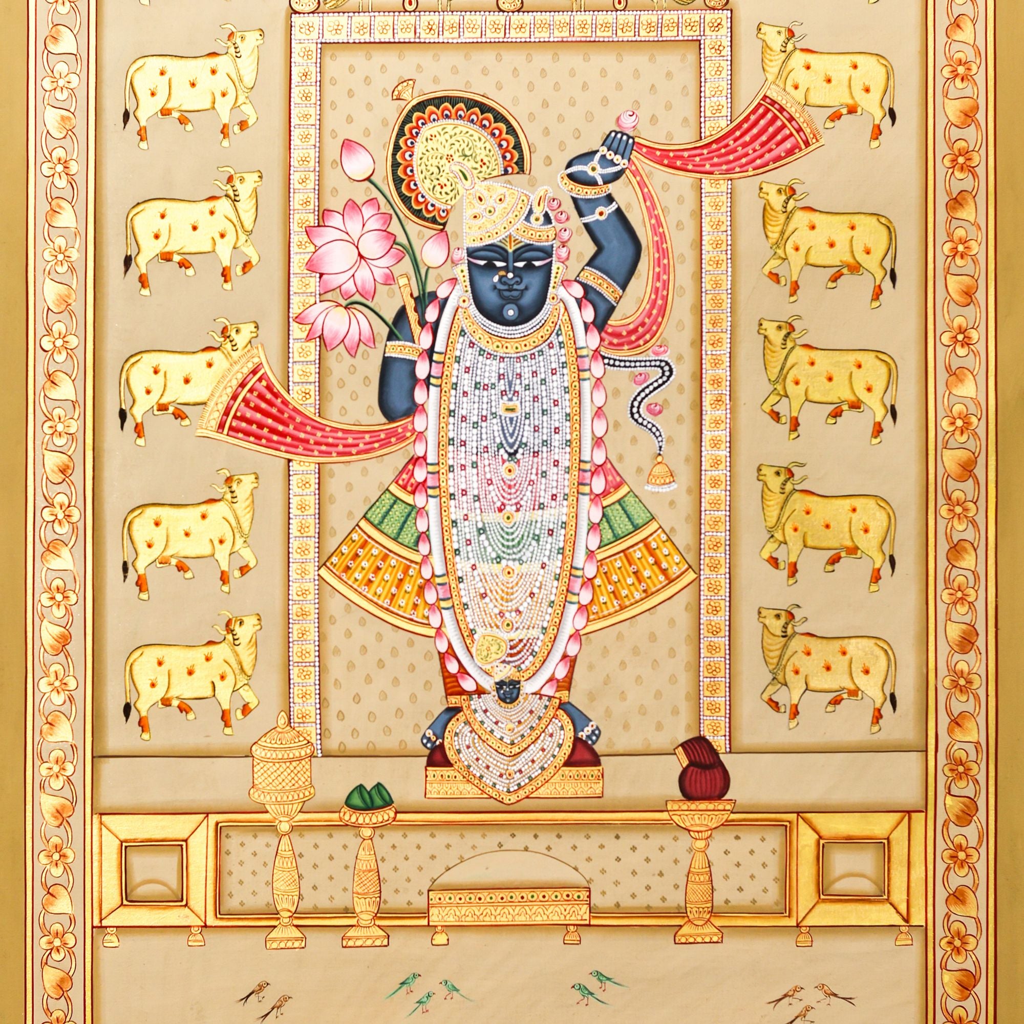 Shrinathji Gokul Darshan Pichwai – Sacred Harmony of Grace