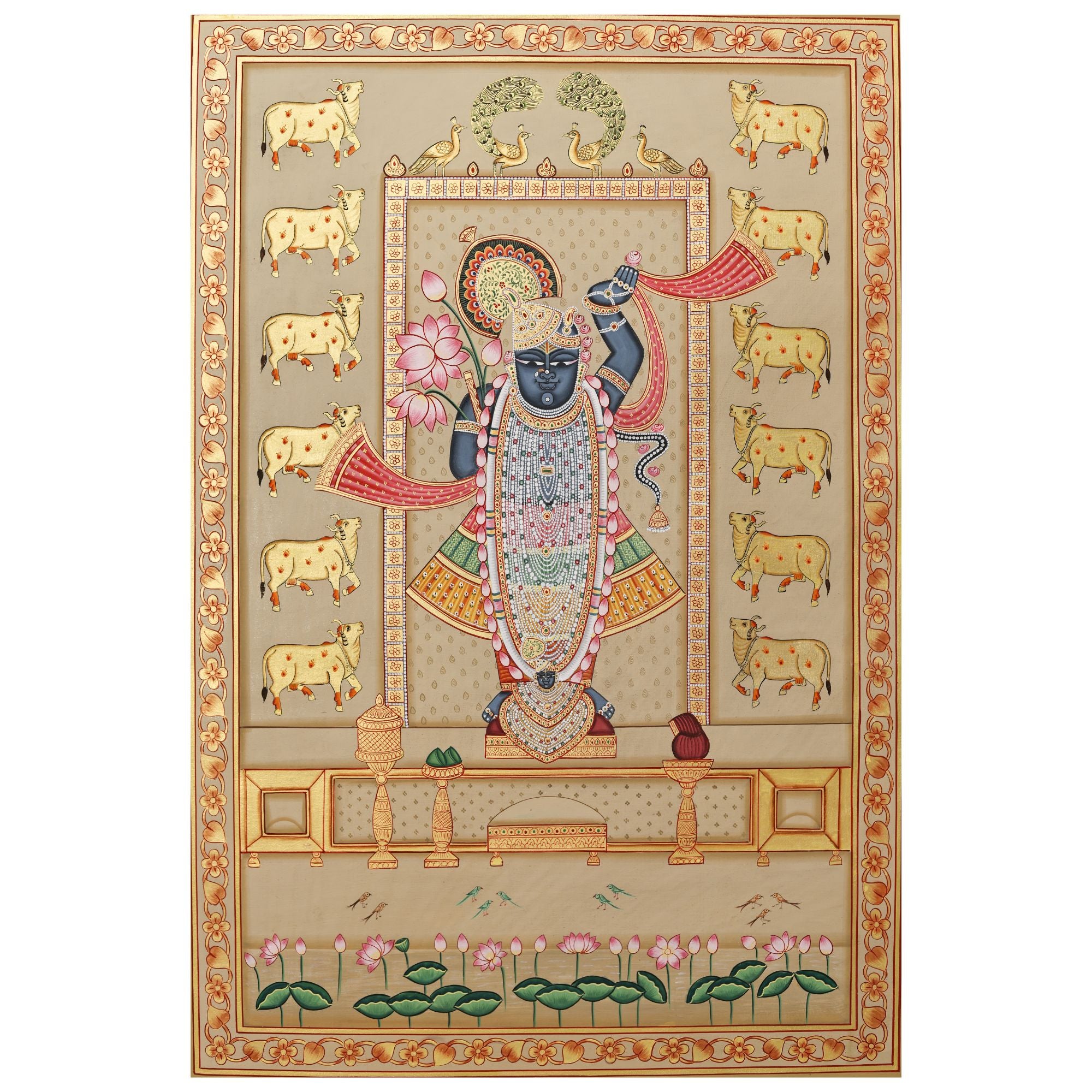 Shrinathji Gokul Darshan Pichwai – Sacred Harmony of Grace