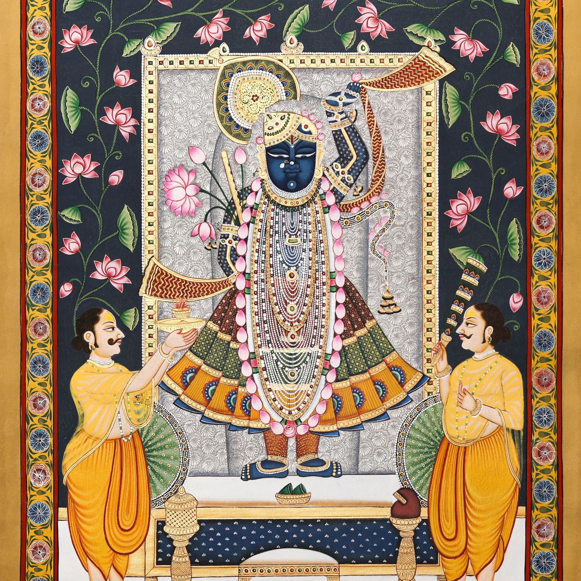 Shrinathji Pushp Shringar Pichwai – Divine Elegance in Bloom