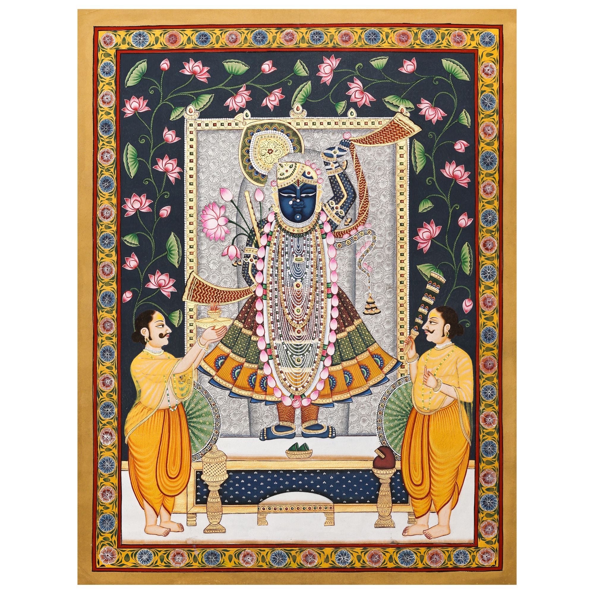 Shrinathji Pushp Shringar Pichwai – Divine Elegance in Bloom