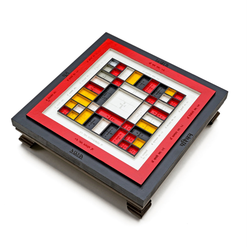 Vastu Chowki with sacred geometry design and deity-aligned colors for positive energy flow in home